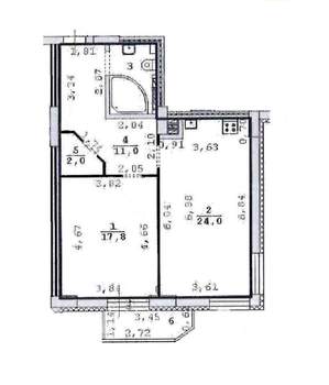 2-к квартира, вторичка, 60м2, 4/12 этаж