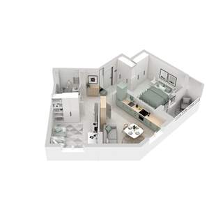 2-к квартира, вторичка, 57м2, 8/18 этаж