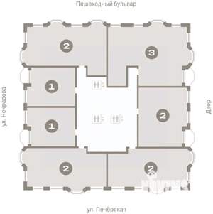 2-к квартира, вторичка, 74м2, 12/24 этаж