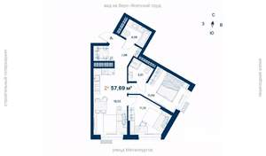 2-к квартира, вторичка, 58м2, 4/31 этаж