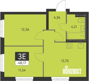 2-к квартира, вторичка, 48м2, 12/31 этаж