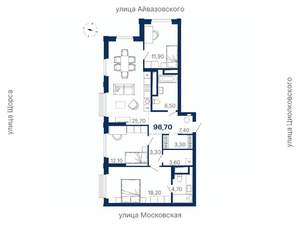 3-к квартира, вторичка, 97м2, 8/29 этаж