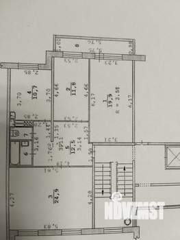 3-к квартира, вторичка, 84м2, 7/9 этаж