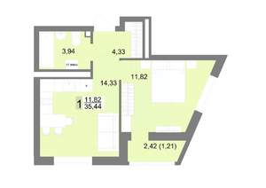 1-к квартира, вторичка, 35м2, 22/22 этаж