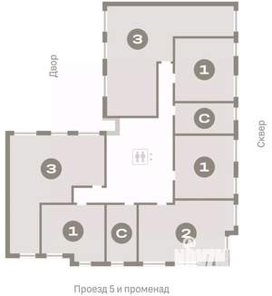 1-к квартира, вторичка, 42м2, 4/9 этаж