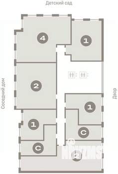 1-к квартира, вторичка, 57м2, 4/15 этаж