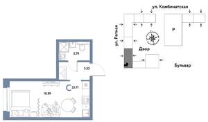 Студия квартира, вторичка, 26м2, 5/21 этаж