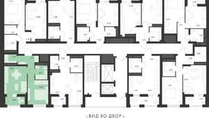 1-к квартира, строящийся дом, 38м2, 13/21 этаж