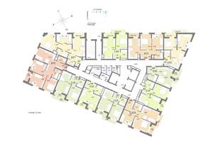 2-к квартира, строящийся дом, 55м2, 22/22 этаж