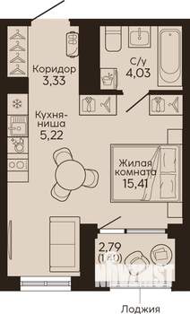Студия квартира, вторичка, 29м2, 4/18 этаж