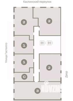 2-к квартира, вторичка, 75м2, 4/16 этаж