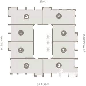 1-к квартира, вторичка, 55м2, 22/24 этаж
