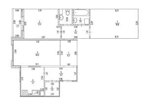 3-к квартира, вторичка, 74м2, 2/3 этаж