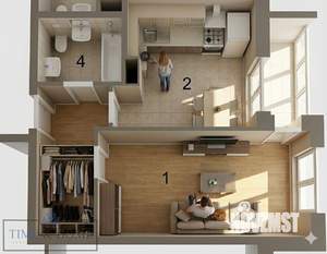 1-к квартира, вторичка, 40м2, 4/10 этаж