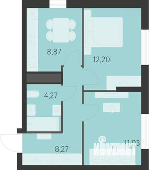 2-к квартира, вторичка, 45м2, 6/25 этаж