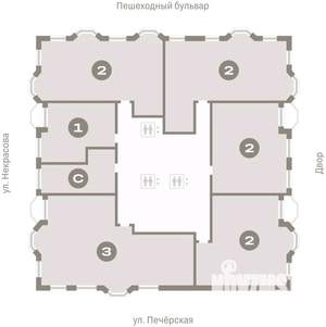 2-к квартира, вторичка, 74м2, 8/24 этаж