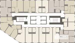 1-к квартира, строящийся дом, 38м2, 25/30 этаж