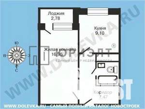 1-к квартира, вторичка, 37м2, 5/13 этаж