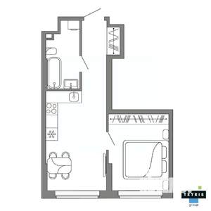 1-к квартира, вторичка, 35м2, 13/32 этаж