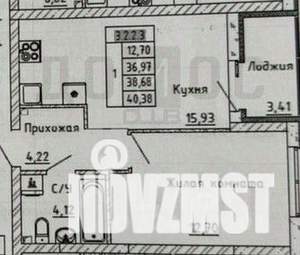 1-к квартира, вторичка, 38м2, 3/31 этаж