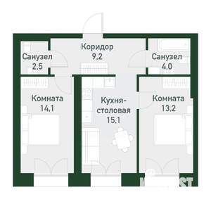 2-к квартира, вторичка, 57м2, 3/4 этаж