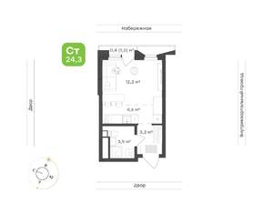1-к квартира, вторичка, 24м2, 3/24 этаж