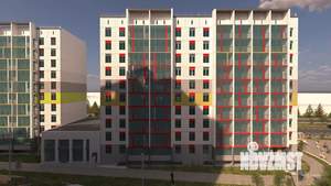 1-к квартира, строящийся дом, 34м2, 9/10 этаж