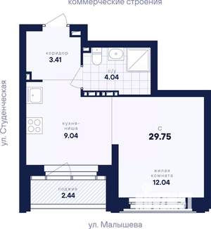 Студия квартира, вторичка, 30м2, 2/31 этаж