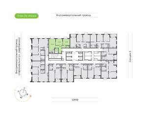 2-к квартира, вторичка, 58м2, 22/24 этаж