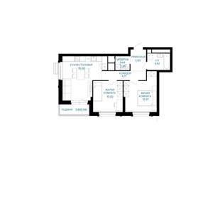 2-к квартира, вторичка, 60м2, 13/30 этаж