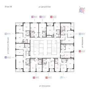 1-к квартира, вторичка, 42м2, 14/31 этаж