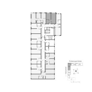1-к квартира, вторичка, 41м2, 5/13 этаж