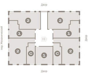 1-к квартира, вторичка, 41м2, 3/8 этаж