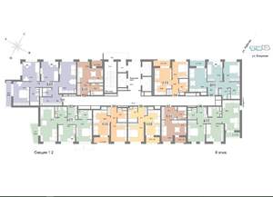 2-к квартира, строящийся дом, 58м2, 9/25 этаж