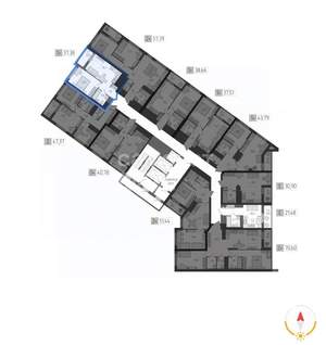1-к квартира, строящийся дом, 37м2, 9/24 этаж