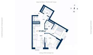2-к квартира, вторичка, 58м2, 5/31 этаж