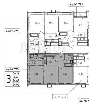 2-к квартира, вторичка, 55м2, 12/33 этаж