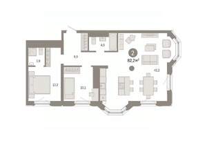 2-к квартира, вторичка, 82м2, 11/24 этаж