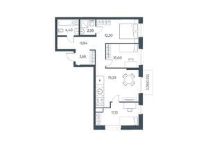3-к квартира, строящийся дом, 77м2, 4/31 этаж