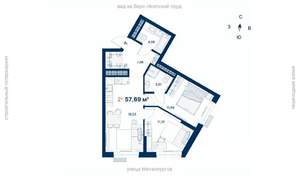 2-к квартира, вторичка, 58м2, 11/31 этаж