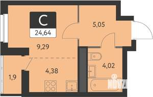 Студия квартира, вторичка, 24м2, 23/31 этаж
