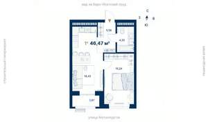 1-к квартира, вторичка, 46м2, 29/31 этаж