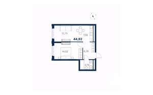1-к квартира, вторичка, 45м2, 3/28 этаж
