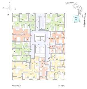 1-к квартира, вторичка, 42м2, 17/24 этаж