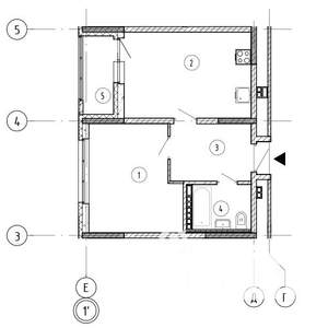 1-к квартира, вторичка, 44м2, 14/16 этаж