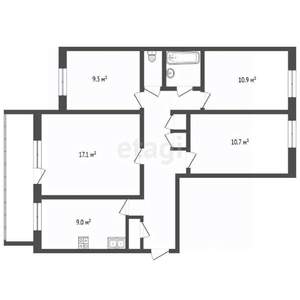 4-к квартира, вторичка, 76м2, 7/10 этаж