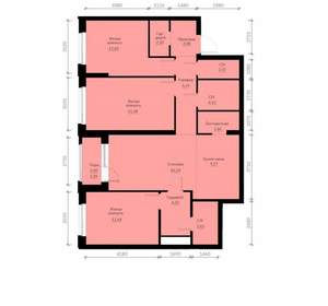 3-к квартира, вторичка, 96м2, 29/30 этаж