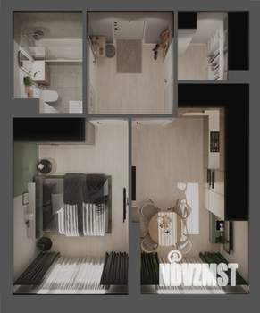 1-к квартира, строящийся дом, 38м2, 4/25 этаж