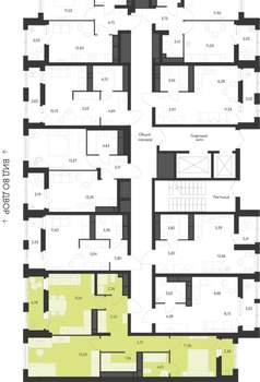 2-к квартира, строящийся дом, 65м2, 18/18 этаж
