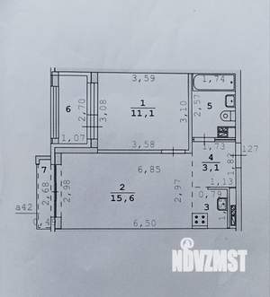 1-к квартира, вторичка, 38м2, 3/17 этаж
